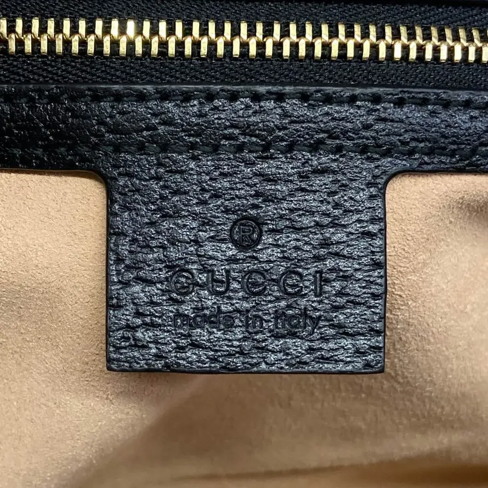 Gucci Ophidia Medium Top Handle Bag Handbag 524532 Black Green Red Leather
